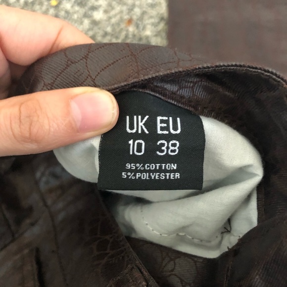 NASTY GAL Brown Faux-Leather Trouser - Picture 10 of 10